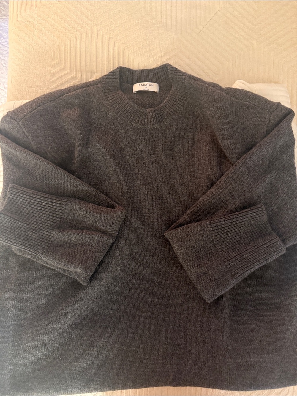 Babaton Men’s Crewneck Sweater - Dark Charcoal